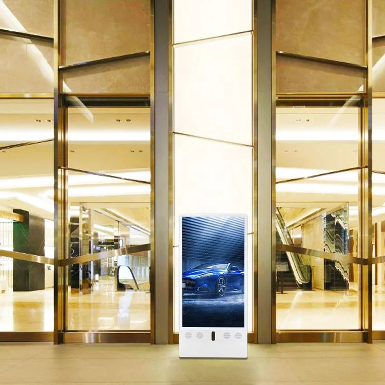 LCD Digital Billboard for Outdoor Advertising with Elevator Use Floor Standing IP65 Rating Touchscreen
