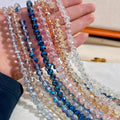 JC 75 Pieces Per Strand Round Faceted Crystal Beads for Bracelet Making New Shape Crystal Glass Beads 8mm