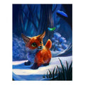 Ever Moment Diamond Painting Handmade Cute Little Fox Snow Feather Full Square 5D DIY Mosaic Decor 3F1815