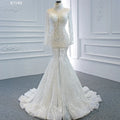 RSM67140 Jancember Pearls Elegant Long Sleeve Wedding Dress Mermaid