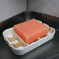 Bathroom Shower Eco Bamboo Soap Dish & Sponge Holder Modern Luxury Kitchen Sink Drain Eco-Friendly Biodegradable