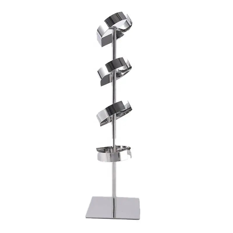 Men's Modern Stainless Steel Shirt Collar Suit Dress Fashion Trends Display Props for Storefront & Shopfront Stylish Neckline