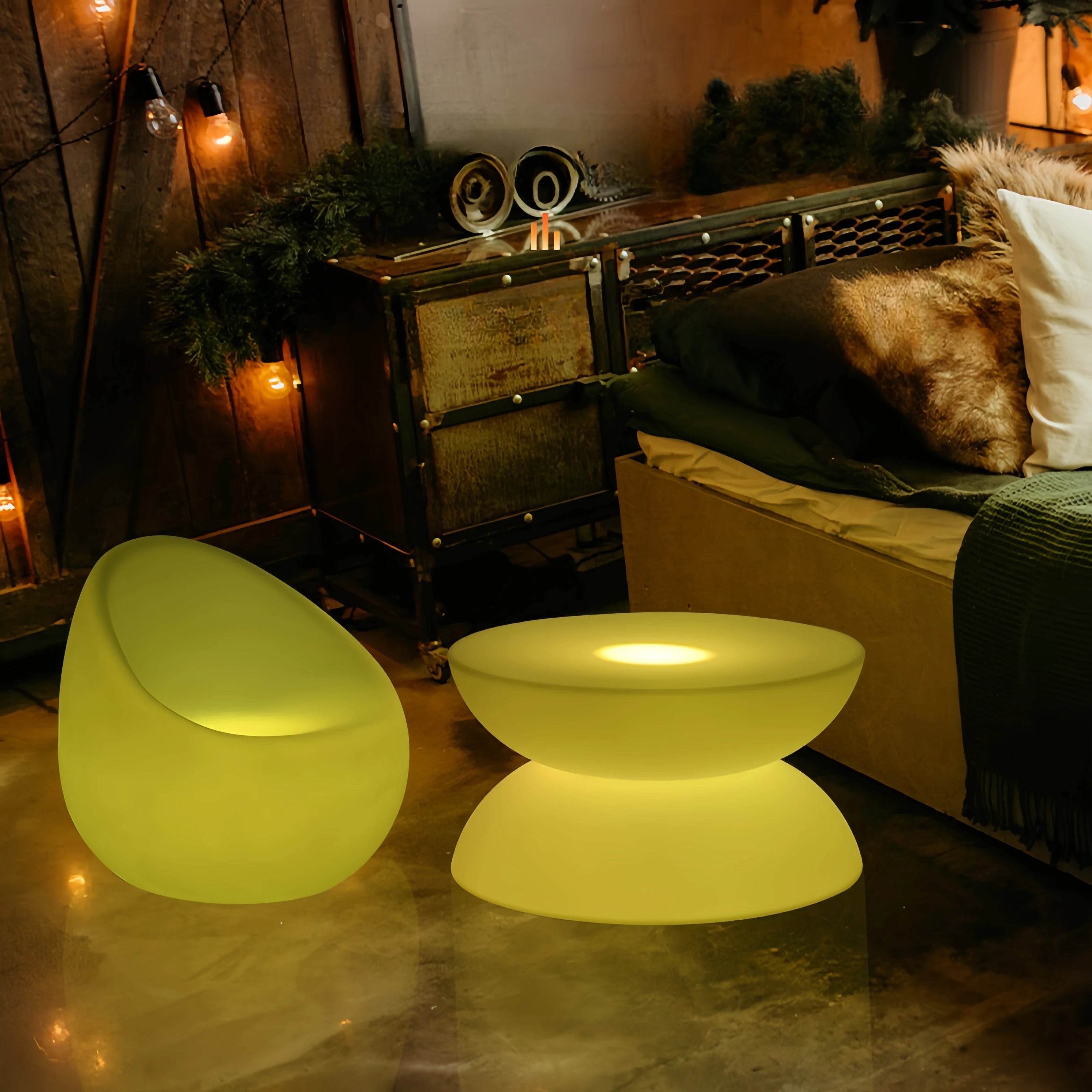LED Luminous Sofa  KTV Hotel bar Leisure and Entertainment Remote Control 16 Monochrome Seven-color Color Change