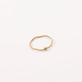 High End 18K Plain Gold Waved Rope Chain Bead Dainty Ring Stainless Steel Trendy Simple Gold Plated Jewelry