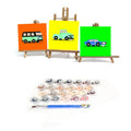 DIY Painting by Numbers Children Cartoon Cars Paint by Number Handpainted Kids Painting 20x20cm Artwork Gift with Frame Kits Art