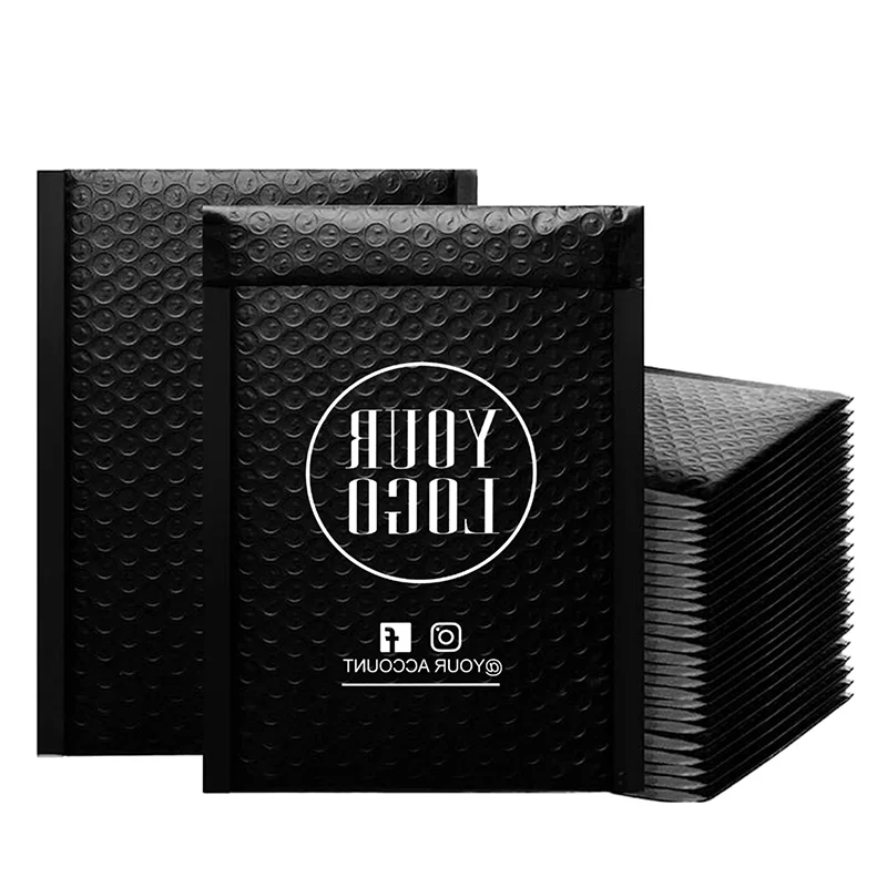 TH Custom Eco-Friendly Non-Toxic Cosmetic Poly Bubble Mailers 4x8 Small Bubbles 2 Mil Thickness Offset Printed US/CA/UK TAIPAIKE