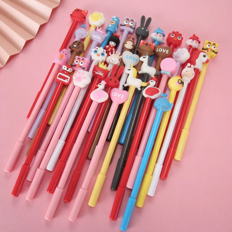 Cute Cartoon Three-dimensional Shape Supe Student Gel  Pen Stationery Gift Supplies  0.5mm Black Ink