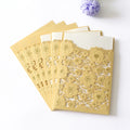Light Yellow Vintage Single Pocket  Wedding Invitations Cards Pocket Blank Paper Laser Cut Hollow Carving Greeting Invites
