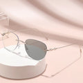 2025Custom Logo Metal Ultralight Rimless Anti Blue Light Eyeglasses Ladies Photochromic Eyewear Metal Computer Glasses Frame