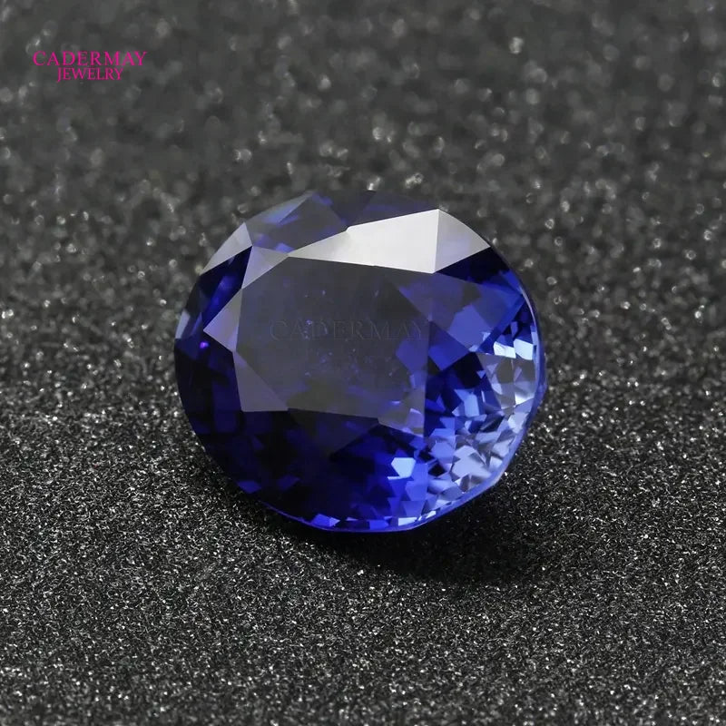 Hot Sale Lab Grown Sapphire 7x9mm 8x10mm 10x12mm Oval Shape Sapphire Gemstones Thailand Cut Synthetic Blue Corundum
