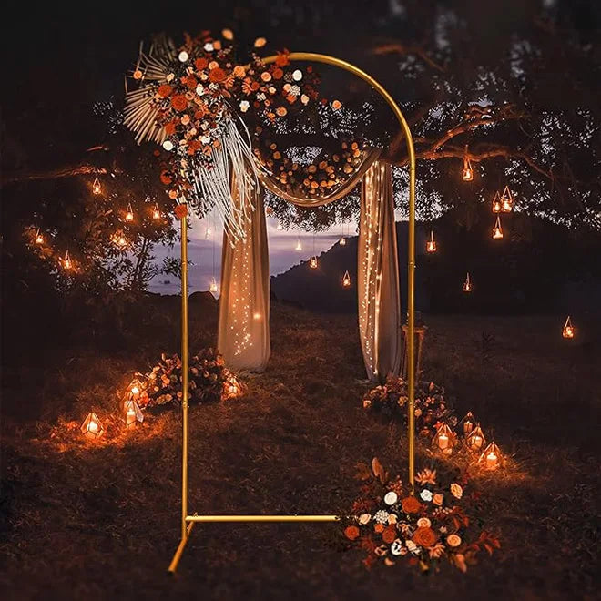 Hot Metal Wedding Arch Stand Circular Backdrop for Wedding Ceremonies & Birthday Party Decor Party Supplies