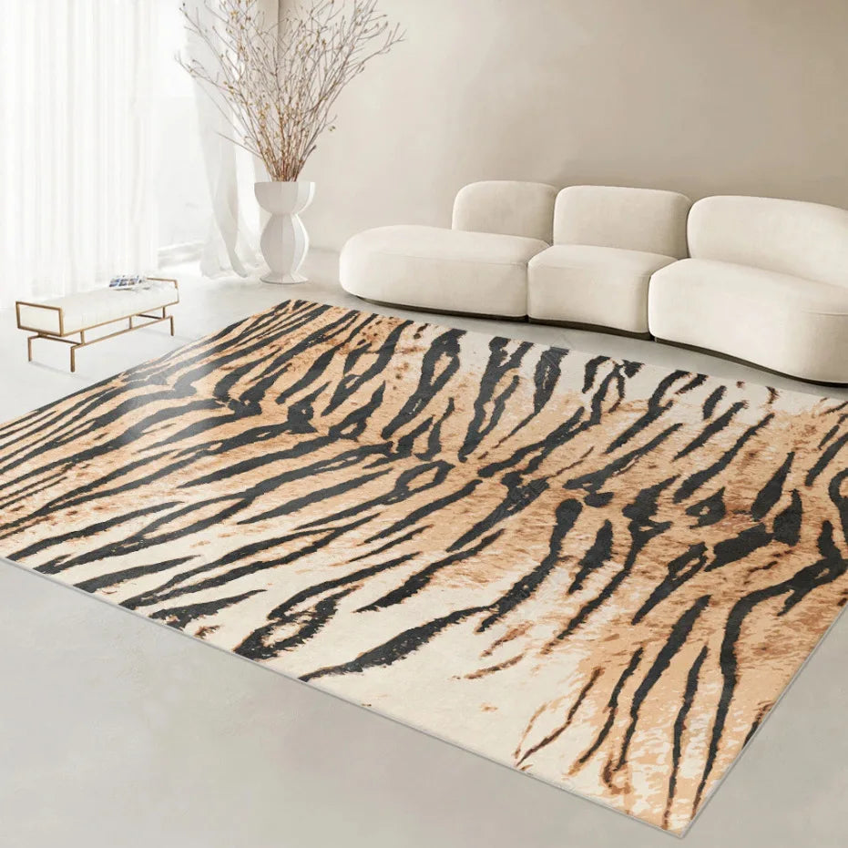 Popular Carpets Animal Printed Floor Comfort Mat Suede Backing Faux Fur Rugs