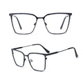 Big Metal Square Frame New Arrival Fashion Ins Style Stylish Retro Electroplate Frame Acetate Tip Eyeglasses 2025