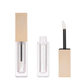 Hot Sale Make Your Logo Wholesale Rose Gold Liquid Lip Gloss Tube with Big Brush Lipgloss Tubes