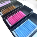 Las Extension Supplies Private Label Luxury Handmade Feather Colored Lash China 0.07 Color Soft for Fluffy Volume Mixed Lash