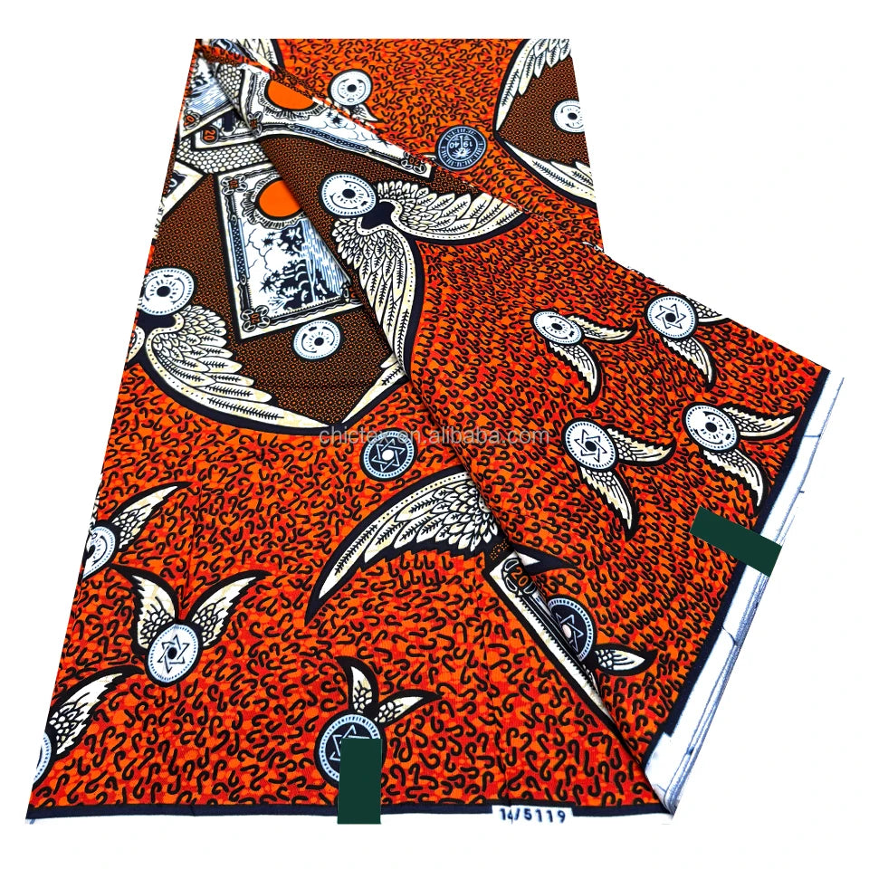 Original African Quality Fabric Prints 6 Yards Holldan Cloth Ankara Pagne Wax Women Garment Sewing Suit Cover Boys Girls Dress