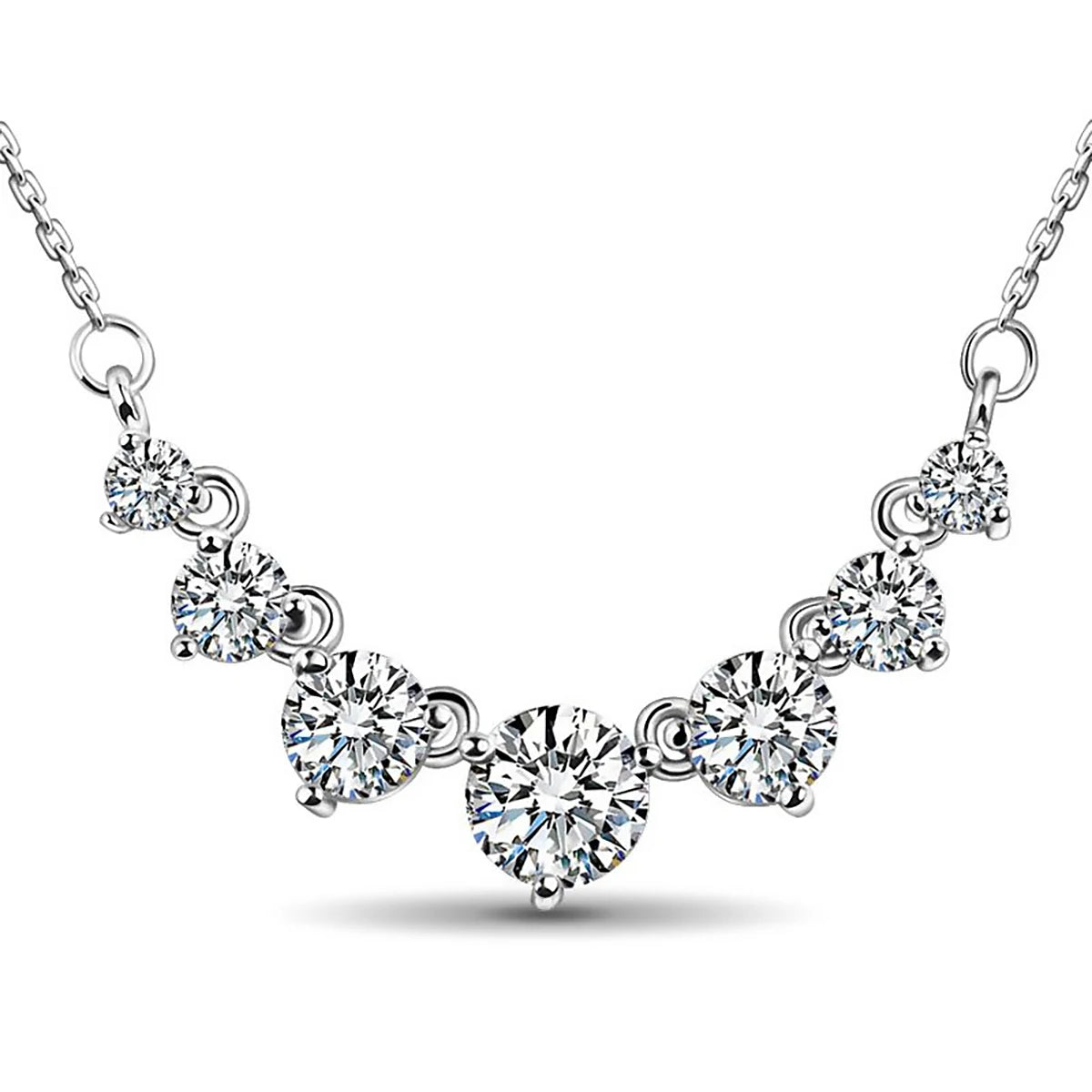 Luxury Fine Jewelry Banquet Cocktail Party Women Necklace 925 Sterling Silver Custom Moissanite Pendant Passes Diamond Tester