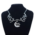 Magic Wiccan Mushroom Necklace Antler Branches Necklace Witch Fantasy Forest Jewelry