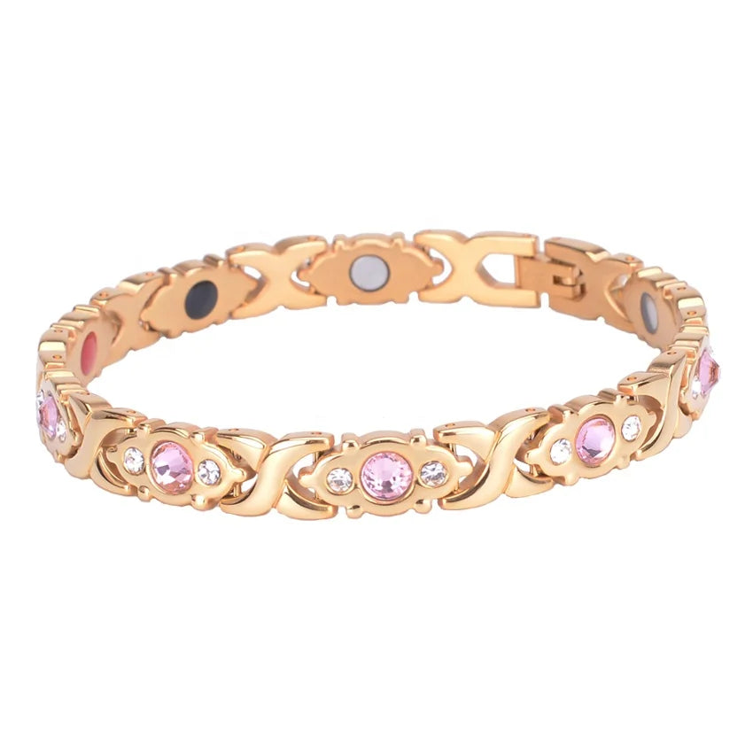 Fashion Jewelry Stainless Steel Bracelet with Zircon Crystal Women Bangle Bracelets