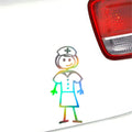 Female Nurse Sticker Window Bumper Laptop Wall JDM Motorcycle Decal Vinyl Gift Die Cut Decals Latop Window Glass Vinyl Sticker
