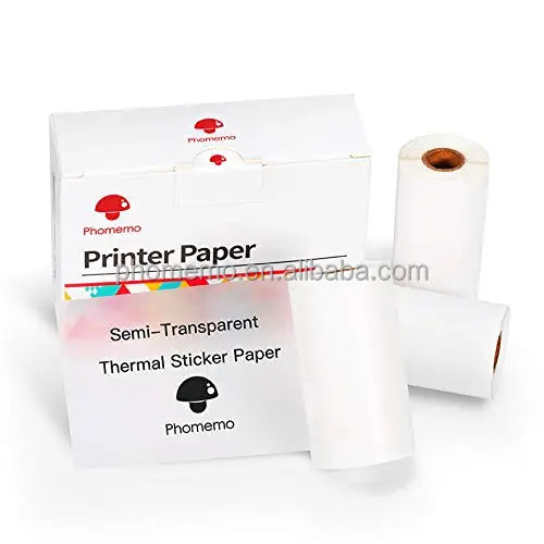 Phomemo M02/M02pro/M02s White Self-Adhesive Thermal Paper 50mm*3.5m for Pocket Printer