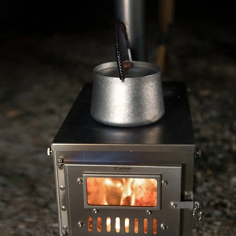 New Design Outdoor Camping Accessories Stove with Glass Portable Outdoor Tent Wood Stove
