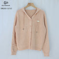 Women Loose Sweaters Cardigan Warm Button Knitted Sweater Jacket Custom Embroidery Fashion Knit Cardigans Hoodie Manufacturers