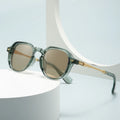 Trend Sunglasses Women UV400 Custom Sun Glasses 2025 Fashion Square Frame Metal Temples Resin Lens Designer Sunglasses for Men
