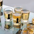 Creative New Fine Workmanship Family Party Table Game Glass Wine Glass Chess Backgammon Set