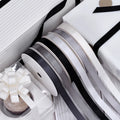 Ribest Black and White Double Faced Satin Ribbon for Gift Packaging 9MM Wholesale
