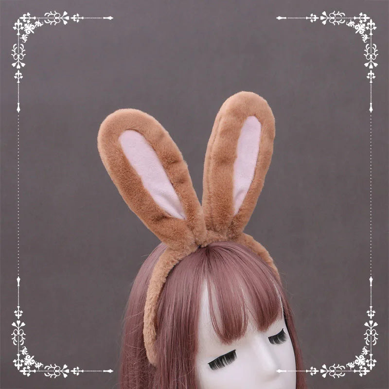 Cosplay Party  Rabbit Ears Headband With Bell  Girls Headbands Women Popular  Headwear Cute Hair Accessories