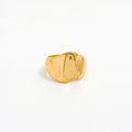 High End Tarnish Free PVD 18K Gold Plated Irregular  Rings Stainless Steel Rings for Women Gold Plated Jewelry