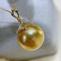 P1223 11-12mm DIY Natural  Freshwater Pearl Charm Pendant Necklace Accessory 925 Sterling Silver Jewelry for Women Without Chain