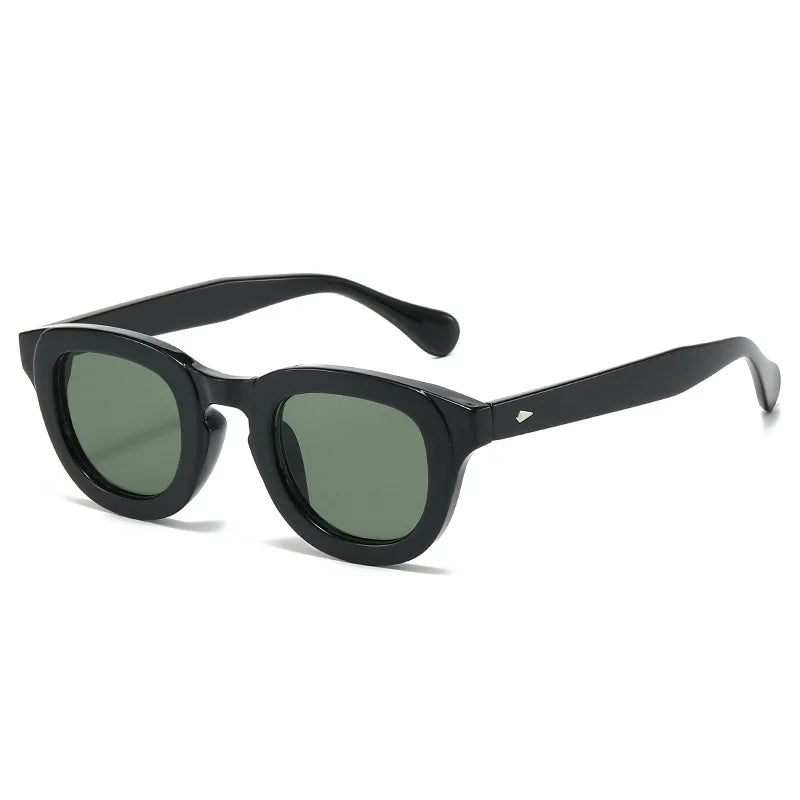 Korean Style Sunglasses for Women Men New Oval Thick PC UV400 Glasses Personality Fashion Custom Logo