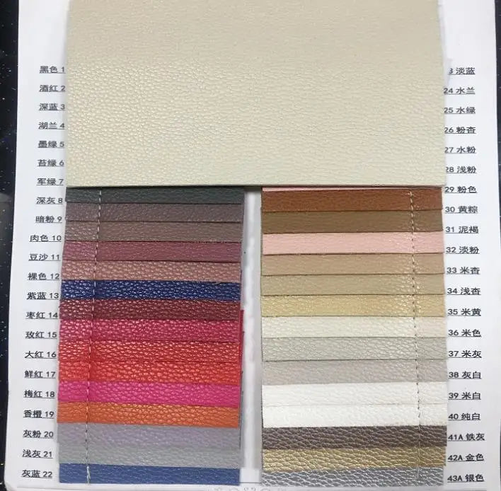Oeko-Tex Matte Solid Double Sides Litchi Texture Faux Leather for Making Shoes/Belt/Luggage/Furniture