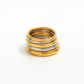 Joolim Jewelry Wholesale 18K Gold Plated Simple Smooth Stainless Steel Rings for Women Dainty Rings