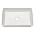 Rectangular 21*14 Inch  Above Counter Vessel Vanity Basin Sink for Bathroom Smooth Surface White USA Stock  Bathroom Basin