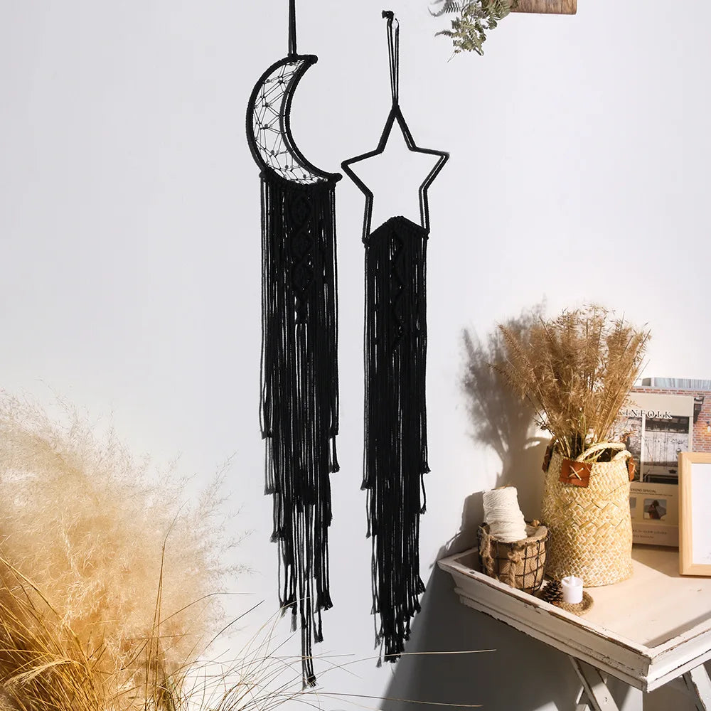 New Nordic Style Hand-woven Tassel Tapestry Dream Catcher Room Living Room Wall Hangings Home Ornaments