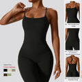 Conceptcase Beauty Back Yoga Vest Women's Deep U Neck Spaghetti Thin Straps Tank Top Padded Workout Top Gym Fitness Sports Bras