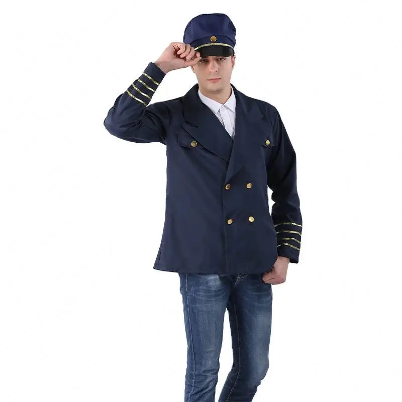 High Quality Marine Uniform Suit Double Breasted Design Working Uniform Captain's Suit