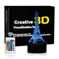 Hot Selling 16 Colors Charging Model 3D Earth Illusion Lamps 3D LED Effect Acrylic Art Lamp Night Light Base With USB