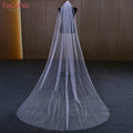 YouLaPan V188 Luxury Customized Bridal Veil Handsewn Full of Round Diamonds Trailing Bridal Veil Wedding Accessories