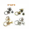 Brass Bag Nail Rivet Chicago Pacifier Ring Stud Swivel Screw Rotate Ball Post Head Buttons