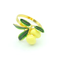 Metal Lemon Napkin Ring Table Decoration Gold Serviette Rings Napkin Holder West Dinner Towel Party Accessories