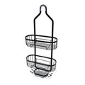 Hot Sale Iron Self Adhesive Bathroom Organizer Rack 3-tier Shelves Wall Shelf for Room Bathroom Shower Shelf with Hooks