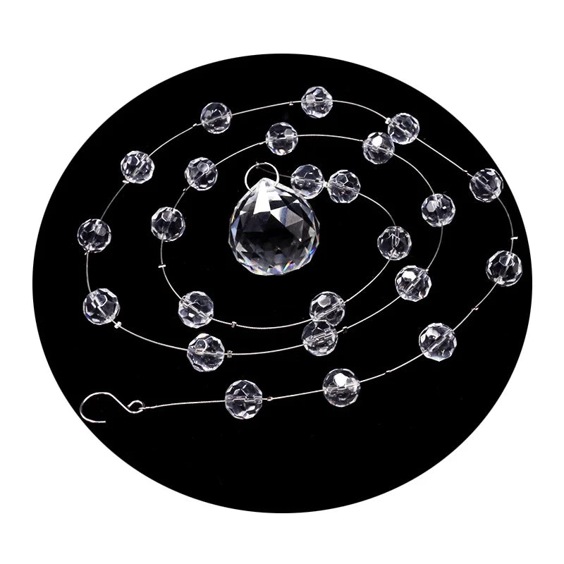 O-X394 Wholesale Acrylic Beads for Chandielar Wedding DIY Acrylic Beads Garland Acrylic Curve Hanging Strand Arch for Party Deco