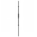 Customized Modern Wrought Iron Baluster Stair Handrail Satin Black Finish Deck Stair Lifetime Warranty Floor Mounting
