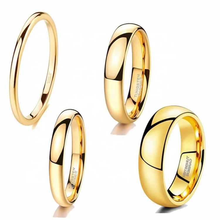 Sample Golden Ring 857 Tungsten Carbide Rings Tungsten Steel Engagement Ring