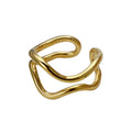 Classic Style Cross Open Adjustable Design S925 Sterling Silver Wire Twine Rings for Women J1065