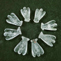 Huiying Crystal Carved Hand Carved Angels for Gifts Clear Quartz Sculpture Feng Shui Decorative Items 1.5 Inch